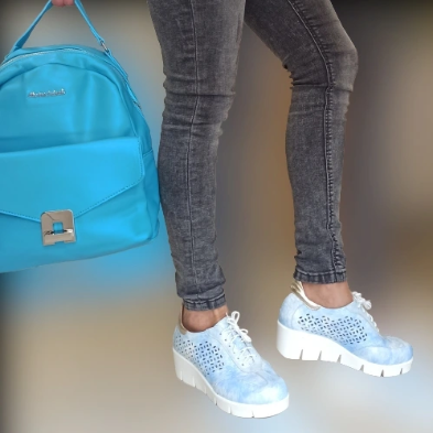 Carla Ricci 9645 kék sneakers - Image 6