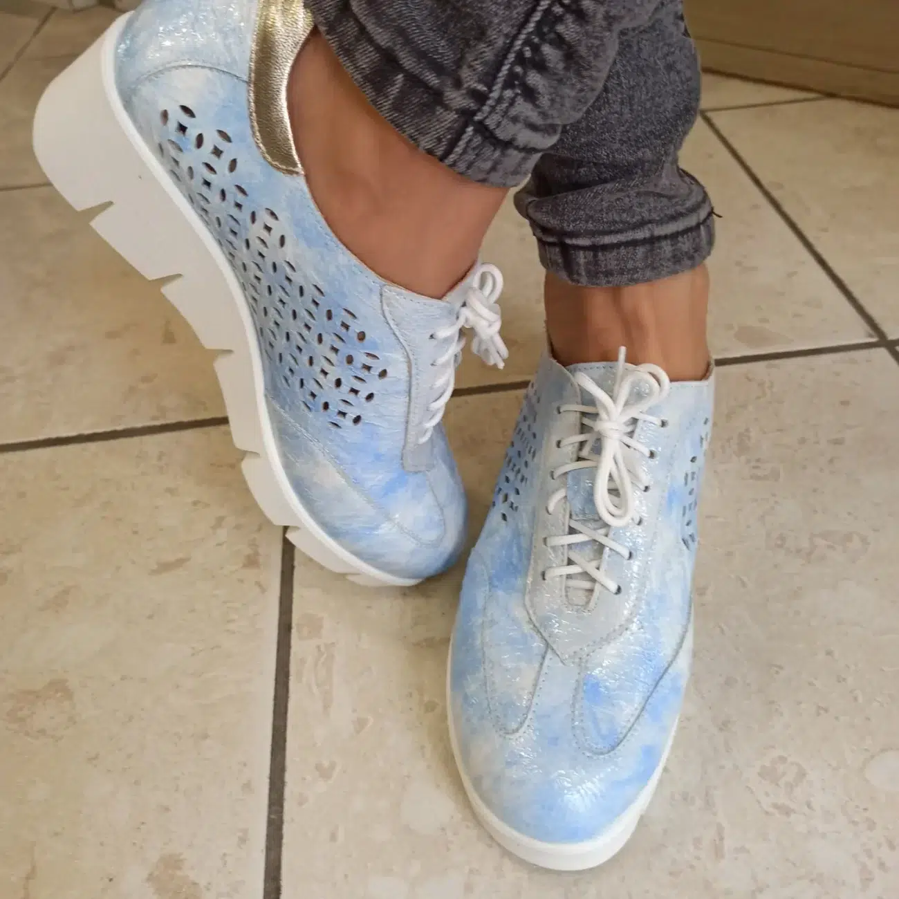Carla Ricci 9645 kék sneakers