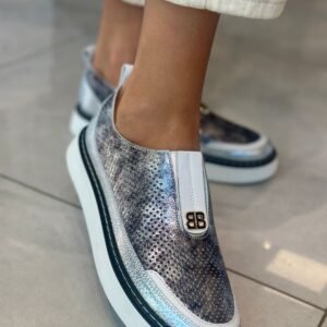Tutto Bene 719 ezüst slipon