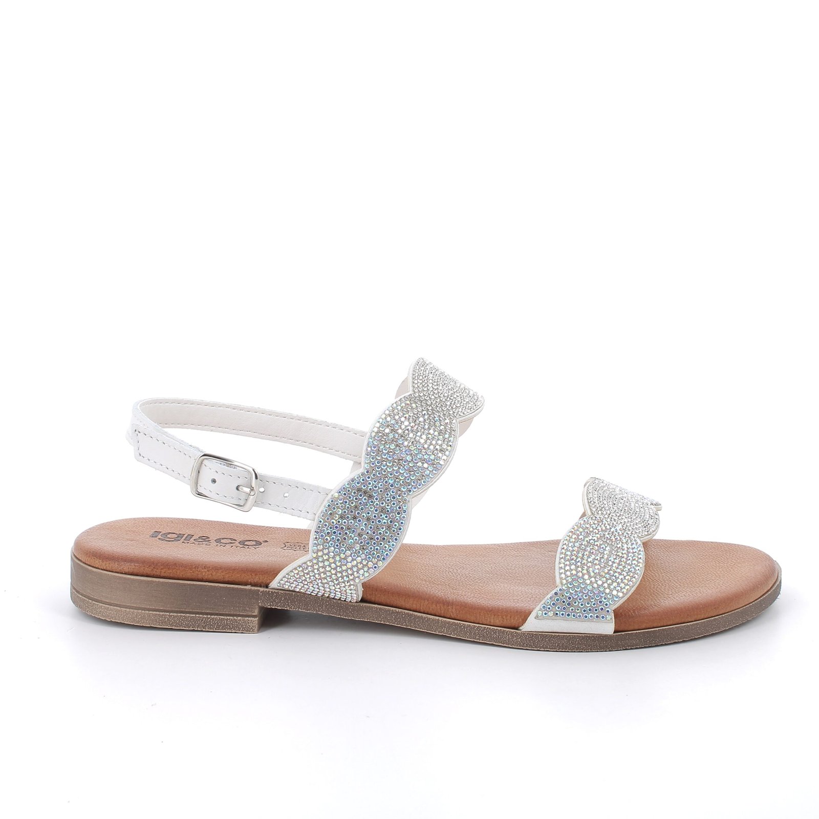 Igi&CO 7684011 fehér lapos szandál - Image 3