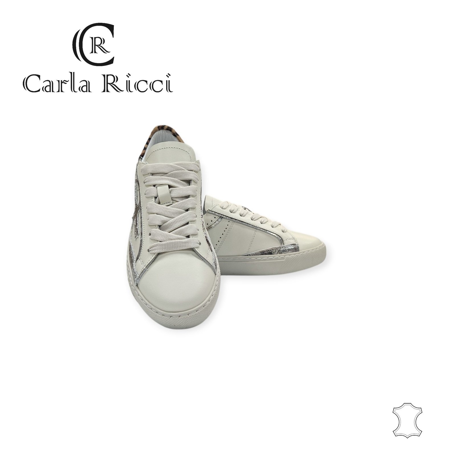 Carla Ricci P205 0115 krém-ocelot sneaker - Image 4