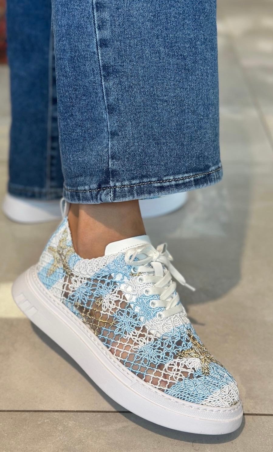 Tutto Bene 755.652 fehér-kék sneaker