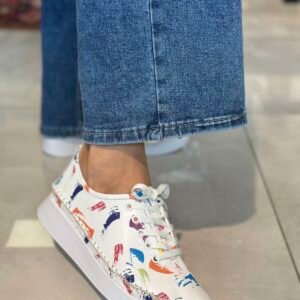 Tutto Bene BY3022 fehér mintás sneaker