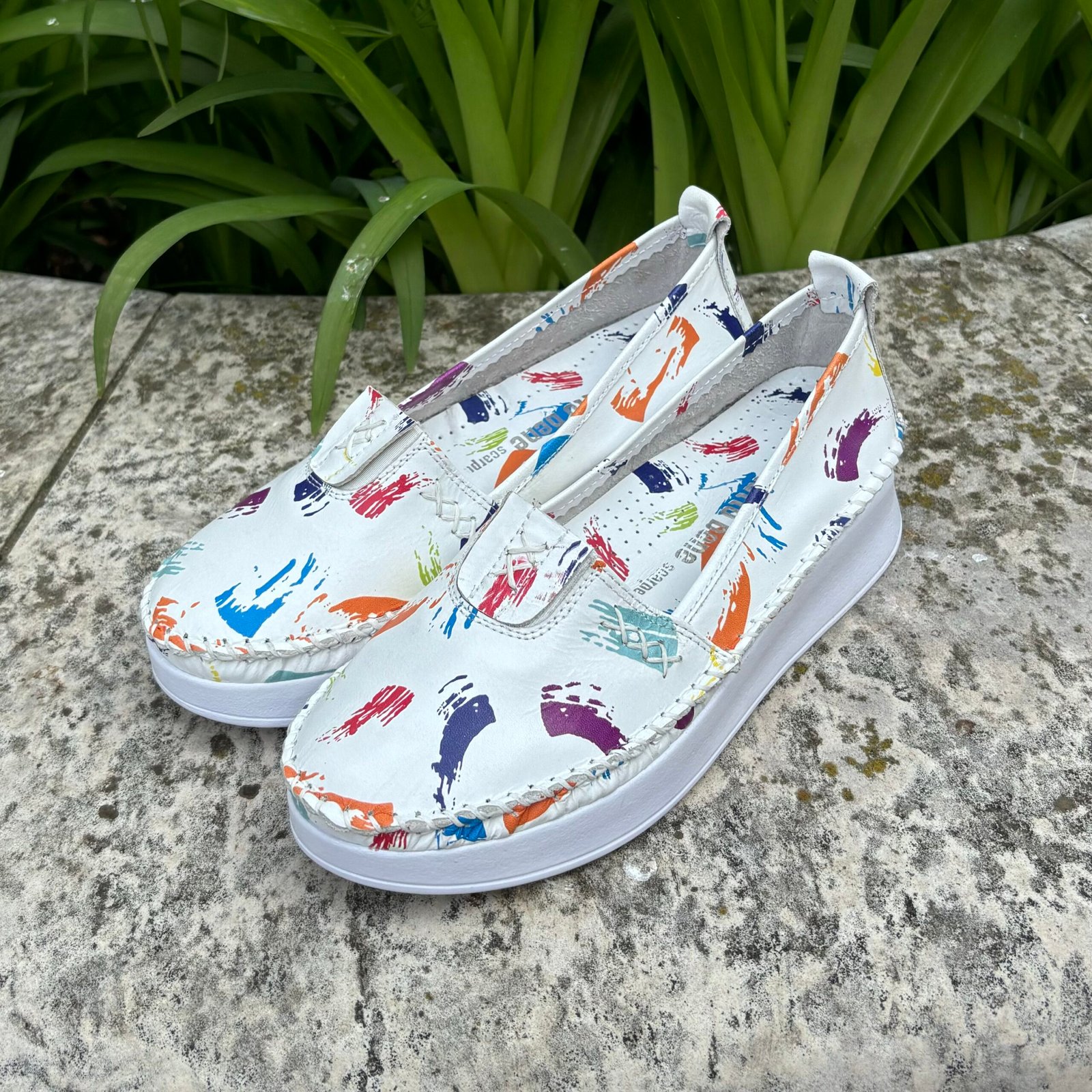 Tutto Bene BY3023 fehér mintás slipon - Image 2