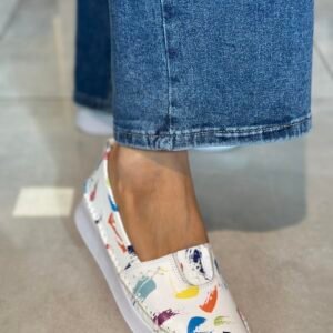 Tutto Bene BY3023 fehér mintás slipon