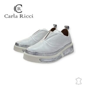 magellancipo Carla Ricci 035.24 fehér-ezüst slipon
