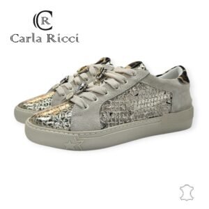 Carla Ricci 461.0113 bézs-arany sneaker