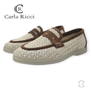 Carla Ricci 803.3878 bézs-barna mokaszin