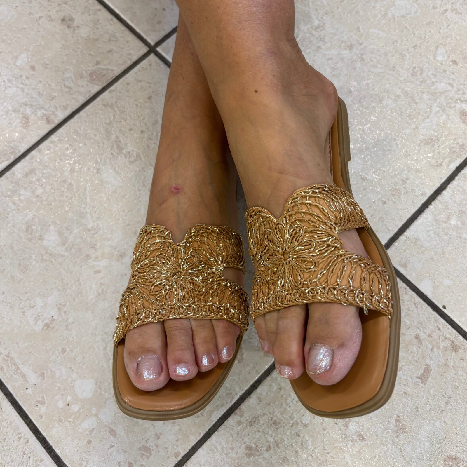 magellancipo Tutto Bene LS-606 camel promóciós papucs