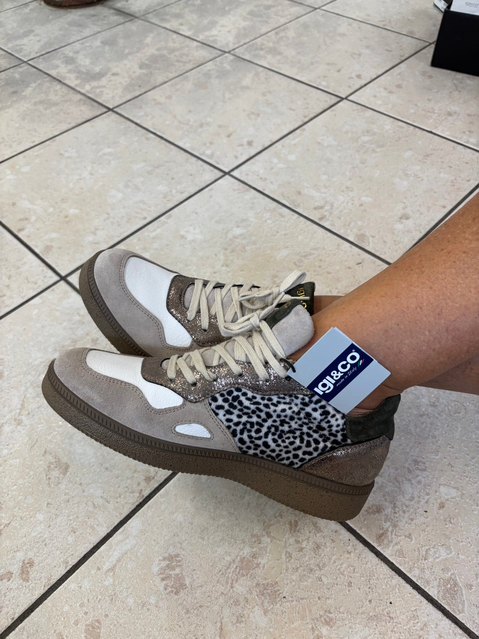 IgI&CO 8678866 fehér-ocelot sneaker - Image 4