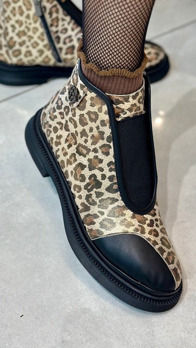 Tutto Bene G057 610 fekete-ocelot bokacipő